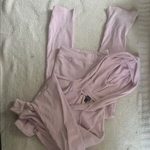 Light Pink Hoodie and Leggings Set